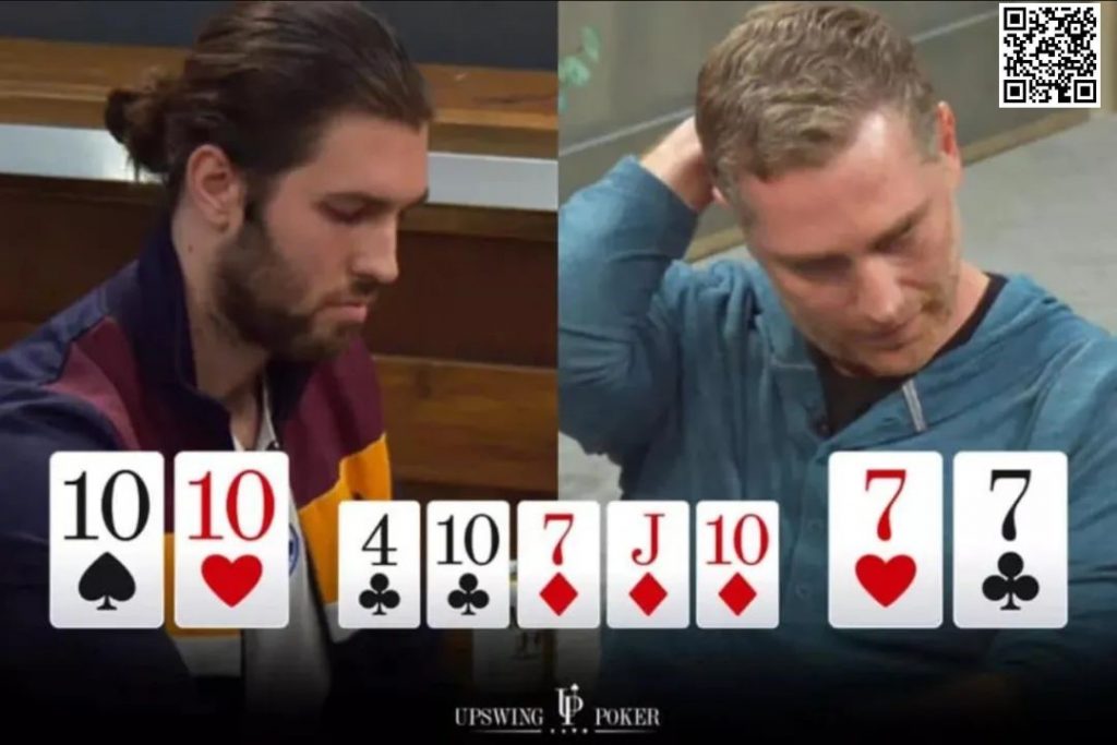 图片[1]-【EV扑克】牌局分析：“葫芦”又撞上了“四条”，这牌换你能逃得掉吗-EV德州扑克