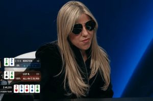 【EV扑克】葫芦撞四条!这位拥有4条WSOP金手链的女牌手能弃牌吗?-EV德州扑克