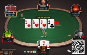 【EV扑克】牌局分析:顶对弱踢听花要不要block bet-EV德州扑克