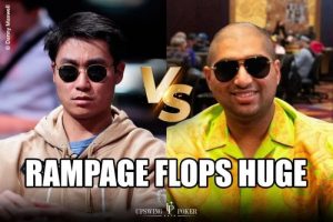 【EV扑克】一手变体straddle下的翻牌同花撞同花-EV德州扑克