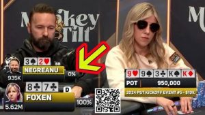 【EV扑克】丹牛0%胜率竟拿3High绝命抓鸡!大神PK女王精彩对决-EV德州扑克