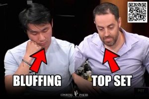 【EV扑克】玩法:底池超800万但牌面很湿,他QQ中三条河牌是跟是弃?-EV德州扑克