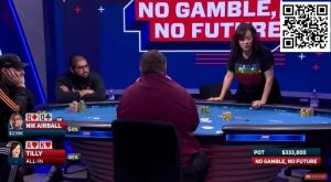 【EV扑克】牌局分析:气球哥vs女明星,跟注ALL IN有点狠……-EV德州扑克