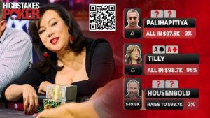 【EV扑克】2%胜率All In？女演员化身赏金猎人，拿AA一鱼两吃爽收200W大底池！-EV德州扑克