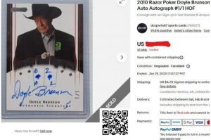【EV扑克】趣闻 | Doyle Brunson亲笔签名扑克交易卡以1603美元高价成交-EV德州扑克