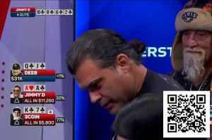 【EV扑克】同花围攻下的AA绝命挣扎，两次发牌上演命运逆转！-EV德州扑克