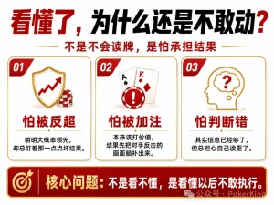 【EV扑克】看穿范围却不敢动？你不是没读懂牌，只是被恐惧按住了手-EV德州扑克
