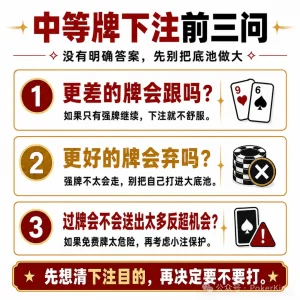 【EV扑克】中等牌力的困境：不是每手对子都值得下注，先问自己三个问题-EV德州扑克