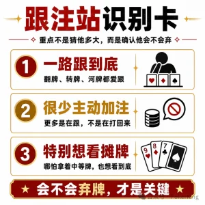【EV扑克】面对“跟注站”，别再讲复杂故事了：三条调整让你少吃亏-EV德州扑克