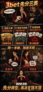 【EV扑克】3-bet 不是胆量测试:AQ为什么不能当AK打?-EV德州扑克