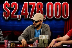 【EV扑克】太疯了！10高惊天诈唬轰出426万美元新纪录巨池，同花会被吓跑吗？-EV德州扑克